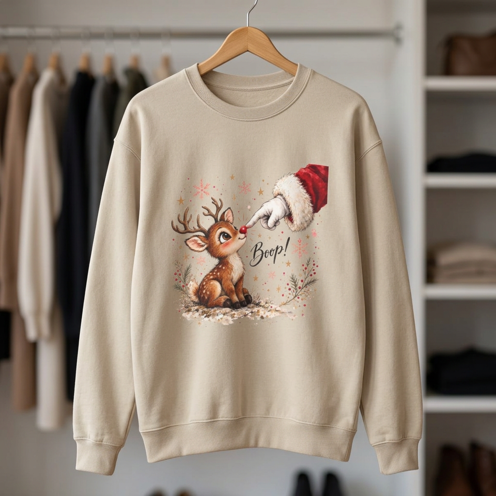 Santa’s Reindeer Boop Sweatshirt