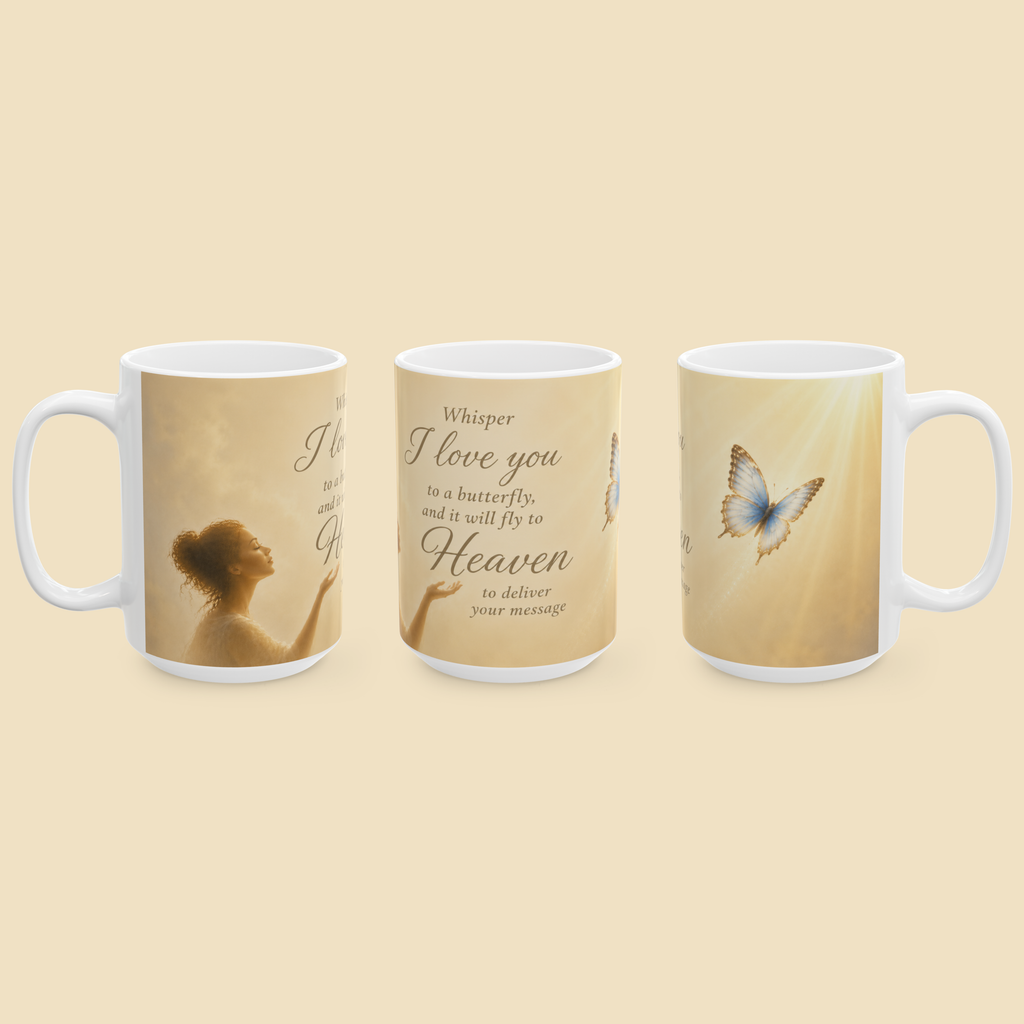 Carried On Butterfly Wings Mug