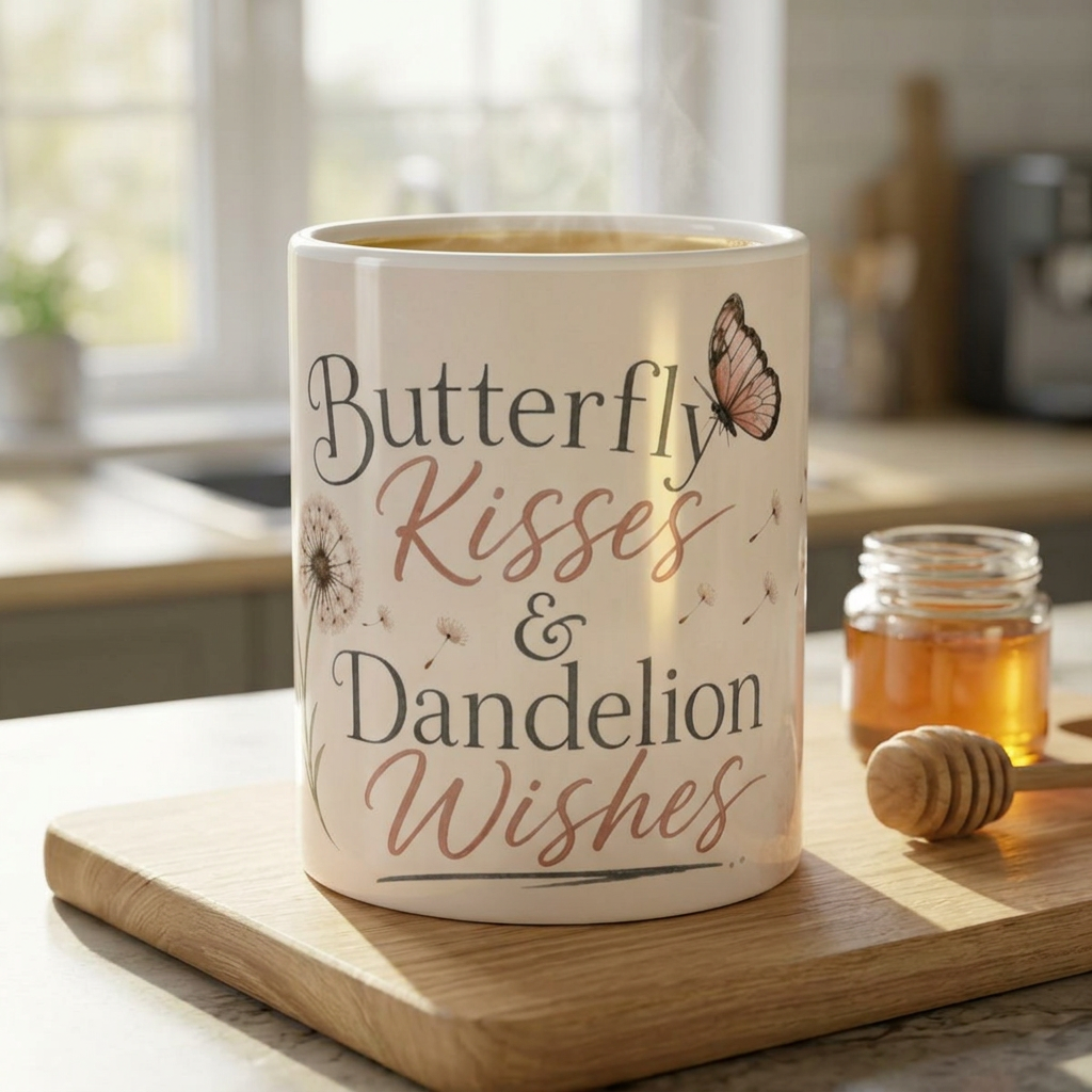 Butterfly Kisses & Dandelion Wishes Mug