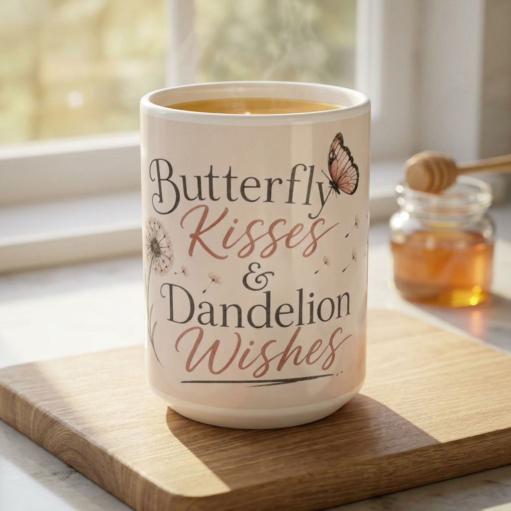 Butterfly Kisses & Dandelion Wishes Mug