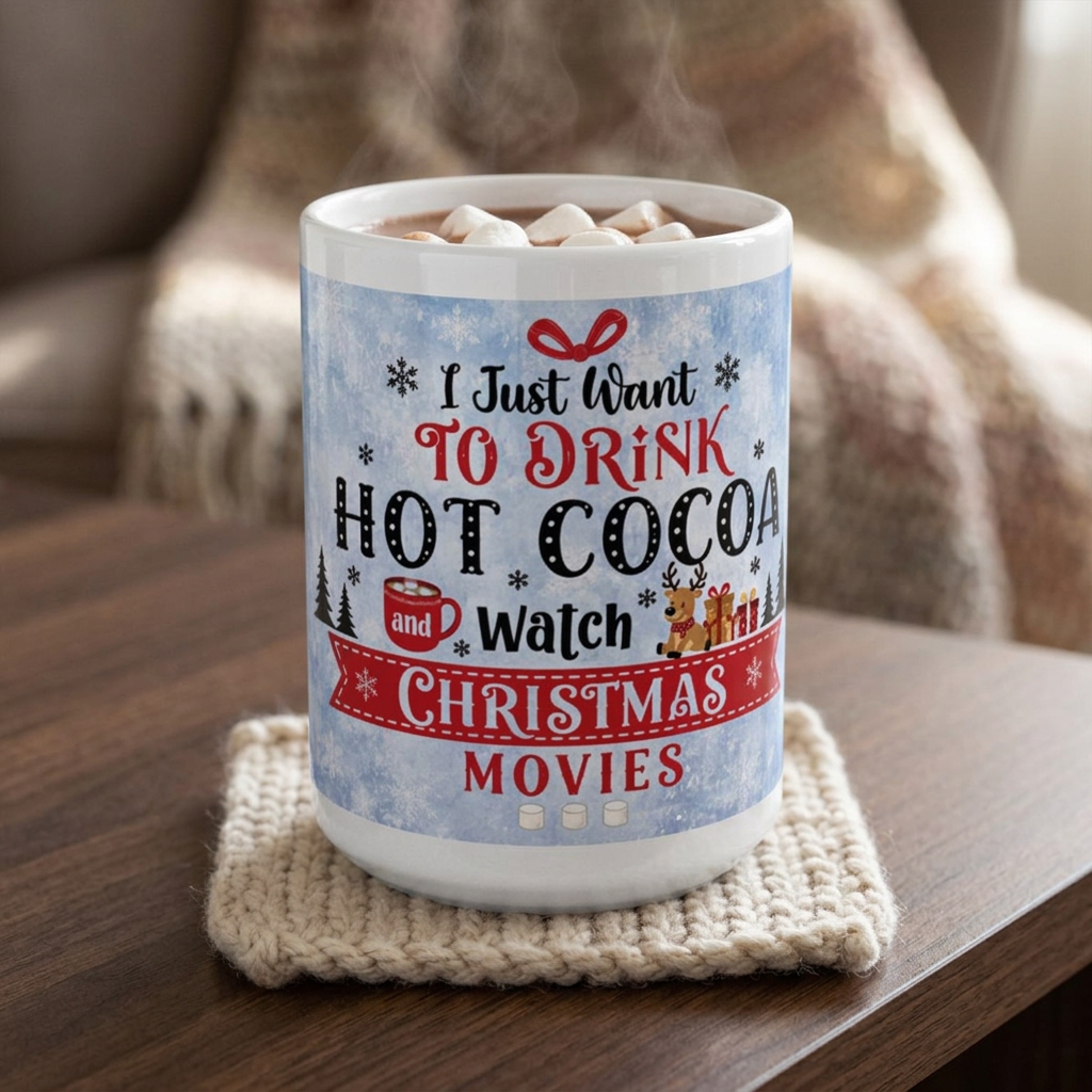 Hot Cocoa & Christmas Movies Mug