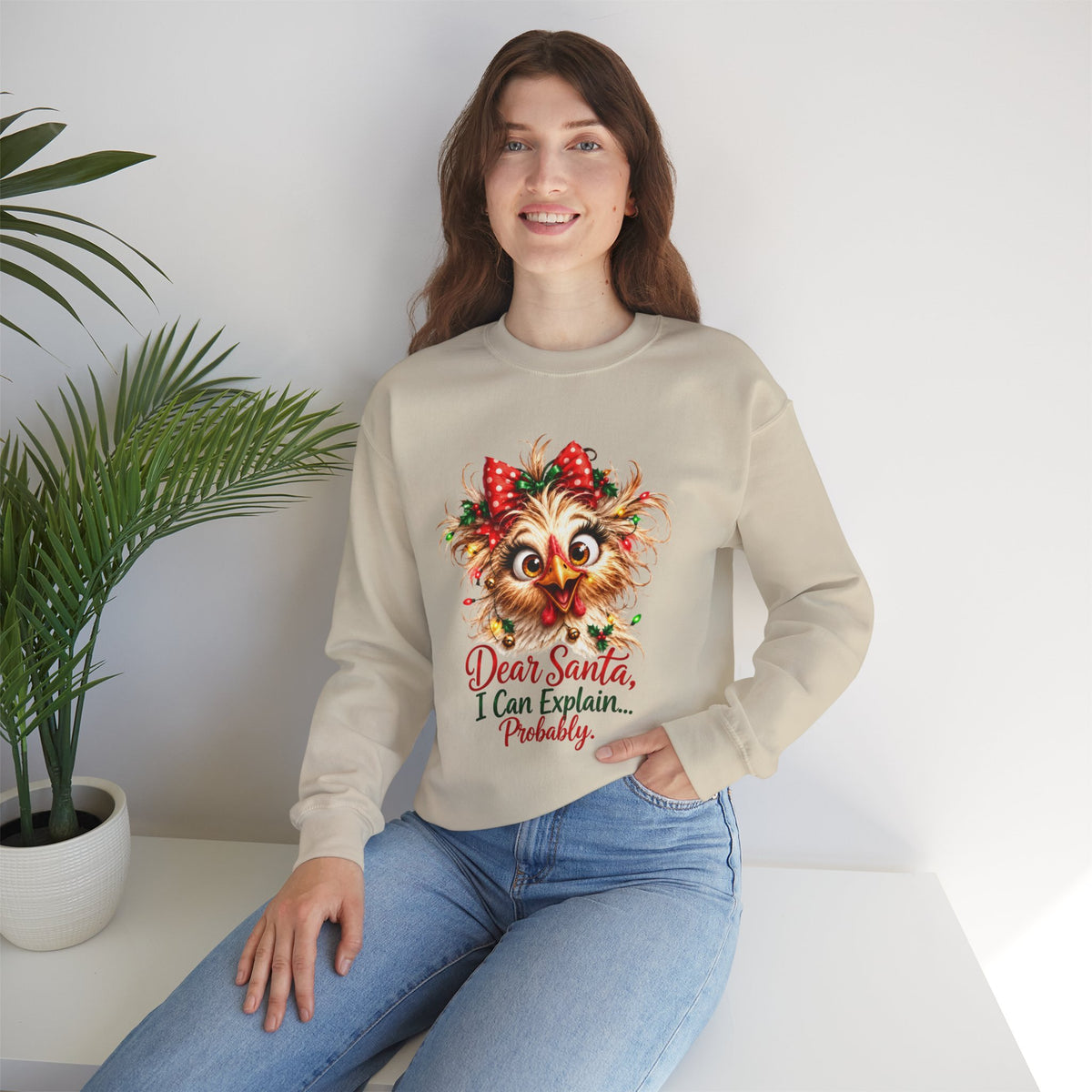 Dear Santa Chicken Sweatshirt