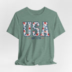 USA Floral EST. 1776 Graphic Tee