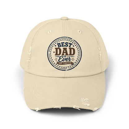 Best Dad Ever Washed Baseball Cap