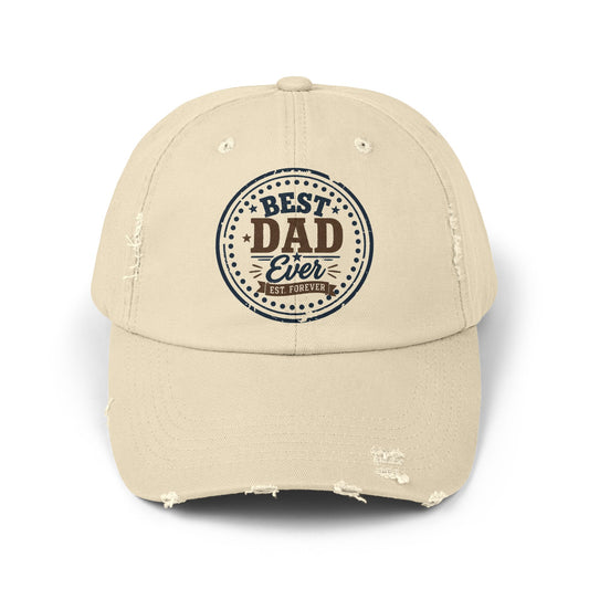 Best Dad Ever Washed Baseball Cap