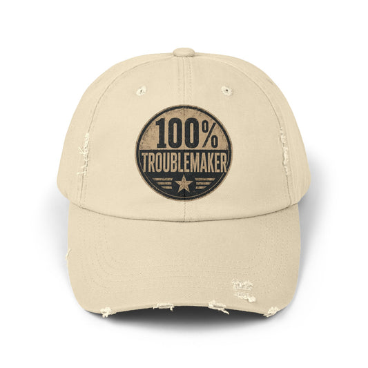100% Troublemaker Distressed Cap