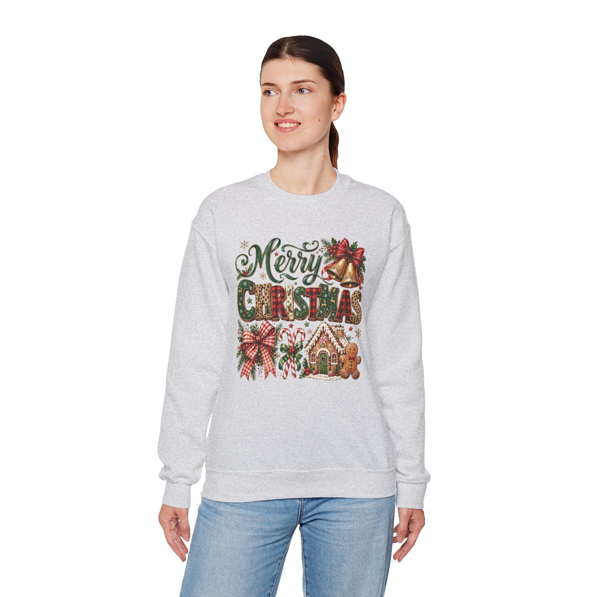 Merry Christmas Gingerbread Cottage Sweatshirt