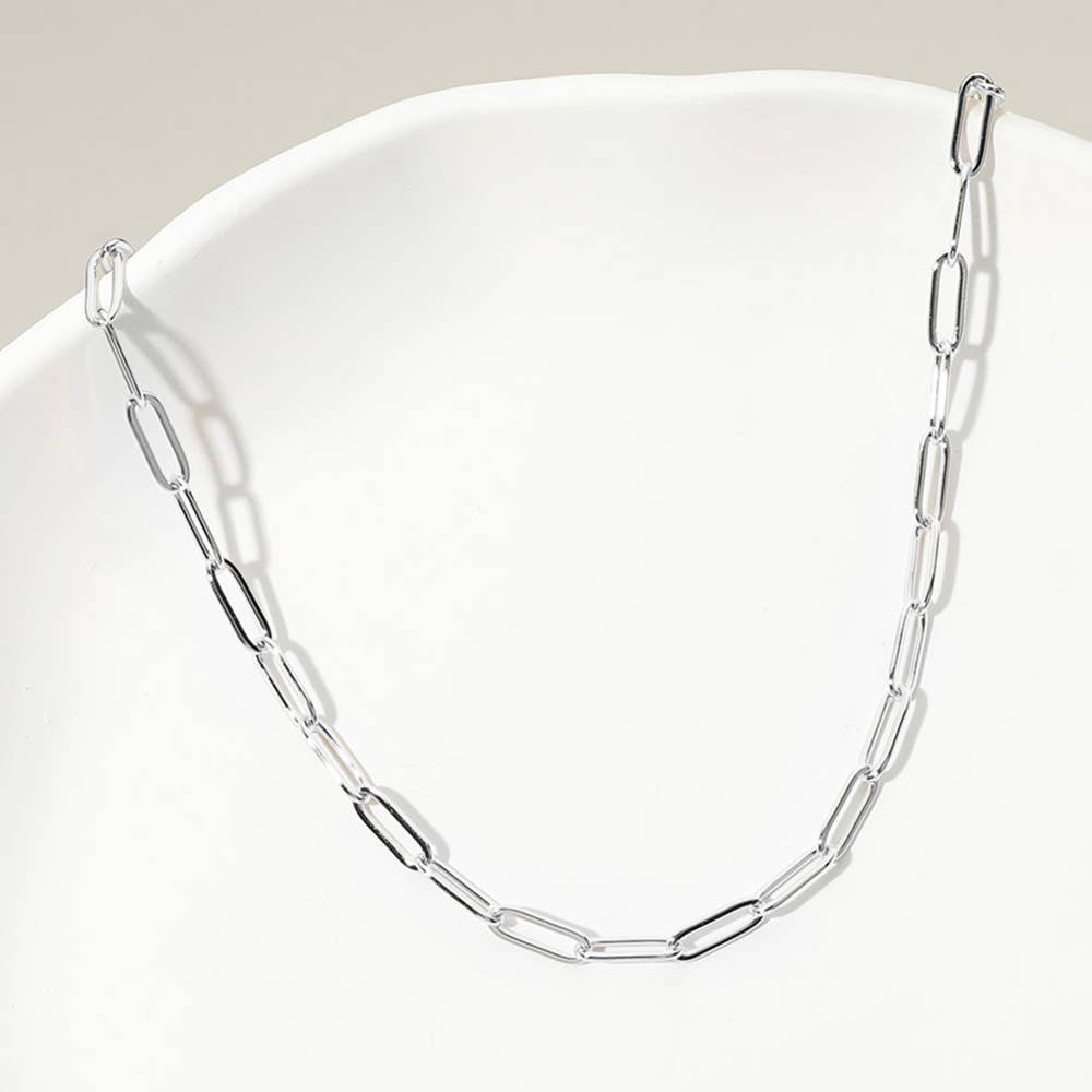Silver Lining Paperclip Necklace