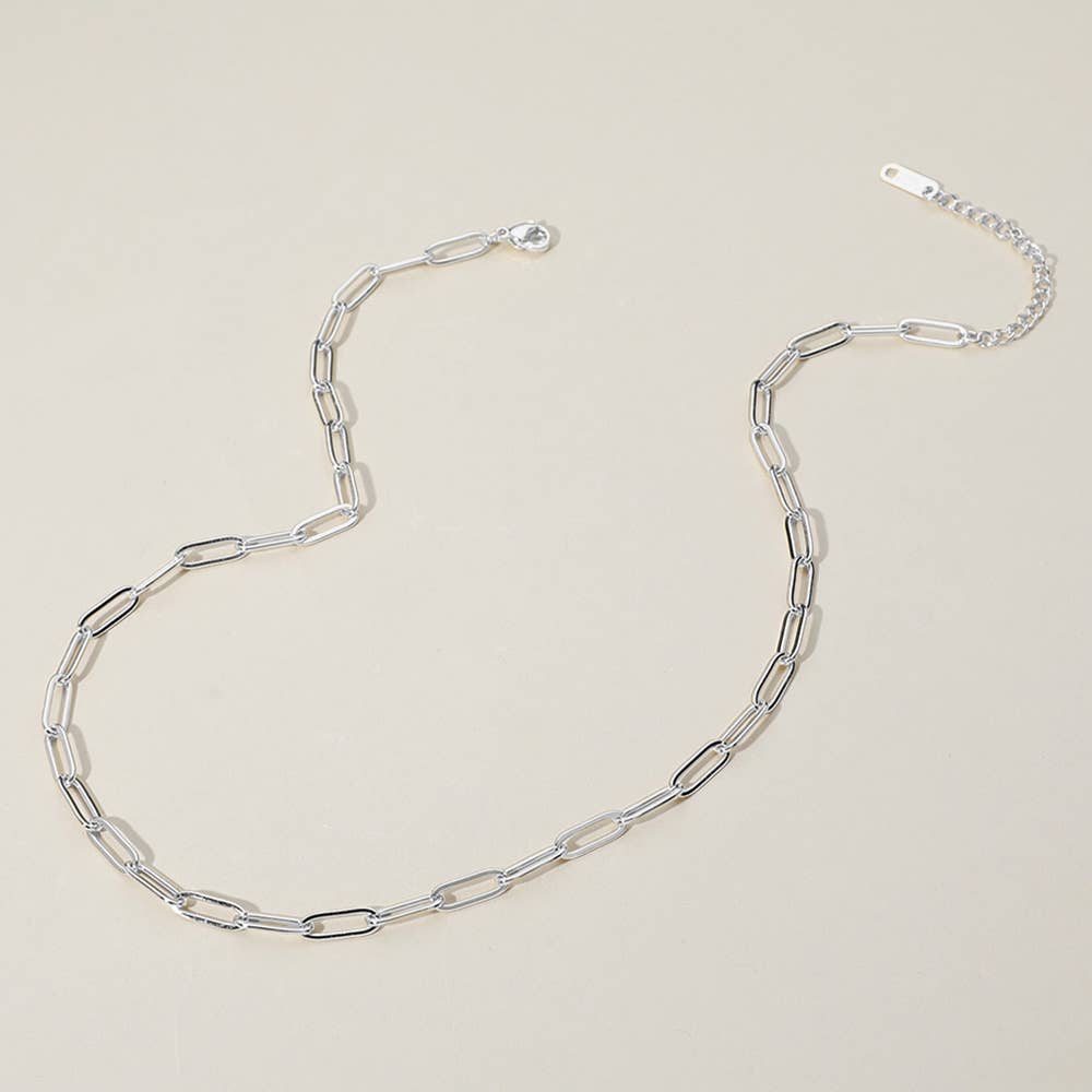 Silver Lining Paperclip Necklace