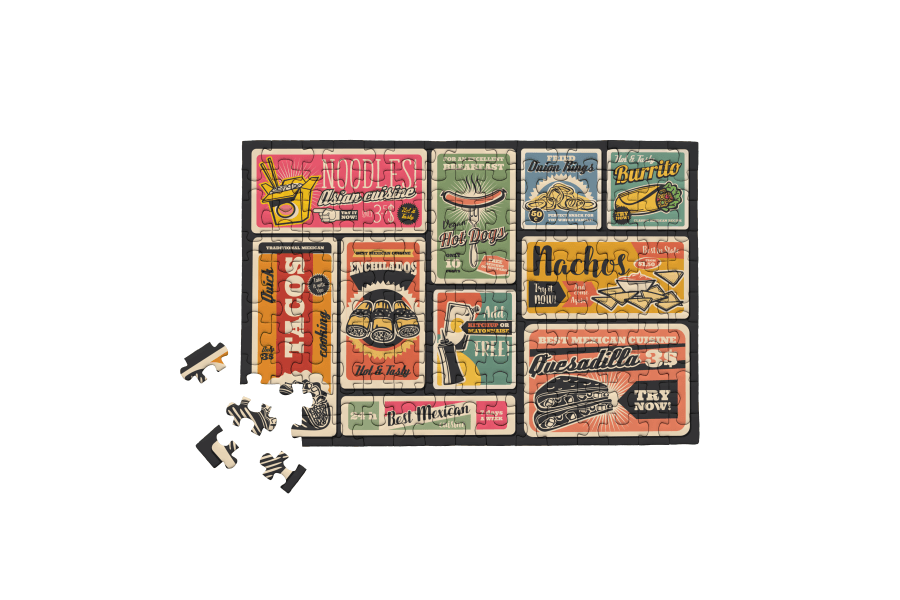 Cravings Retro Food Mini Puzzle