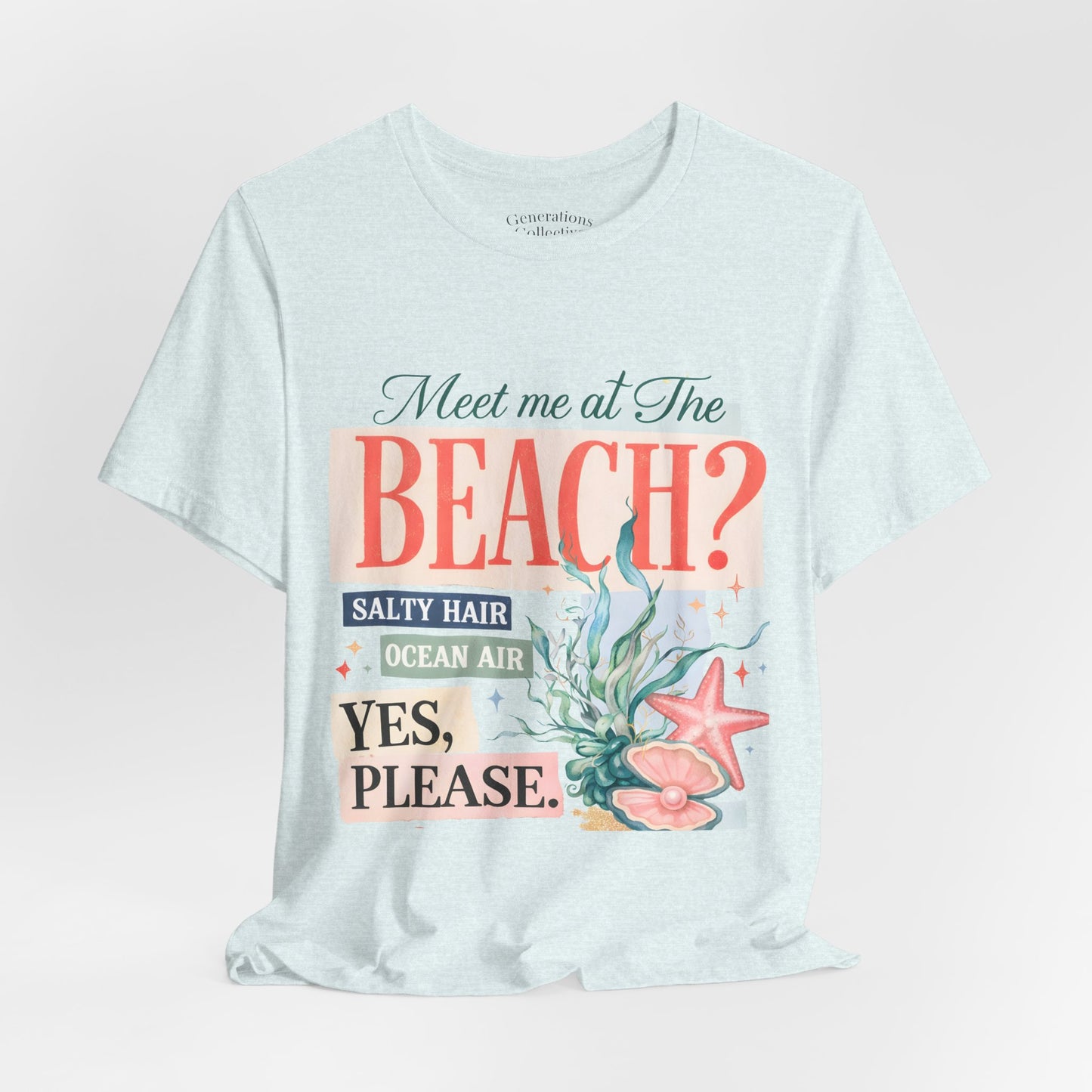 Meet Me At The Beach Coastal Graphic Tee
