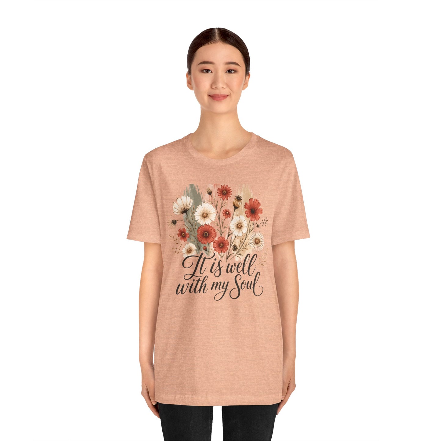 It Is Well With My Soul Floral Tee