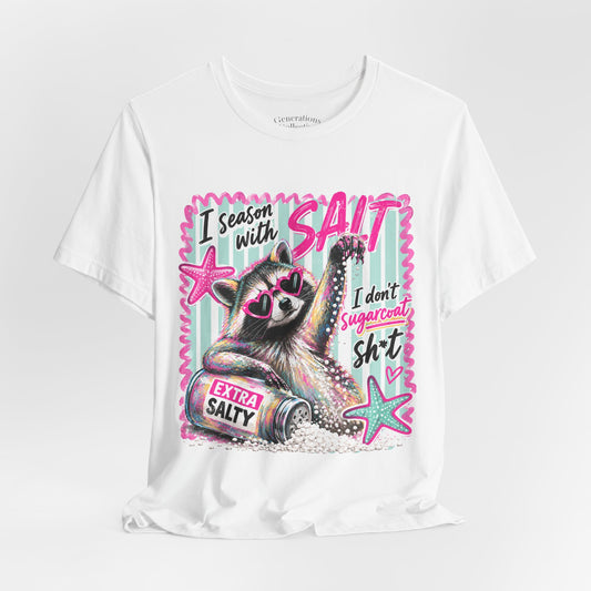 Seasoned With Salt Raccoon Graphic Tee