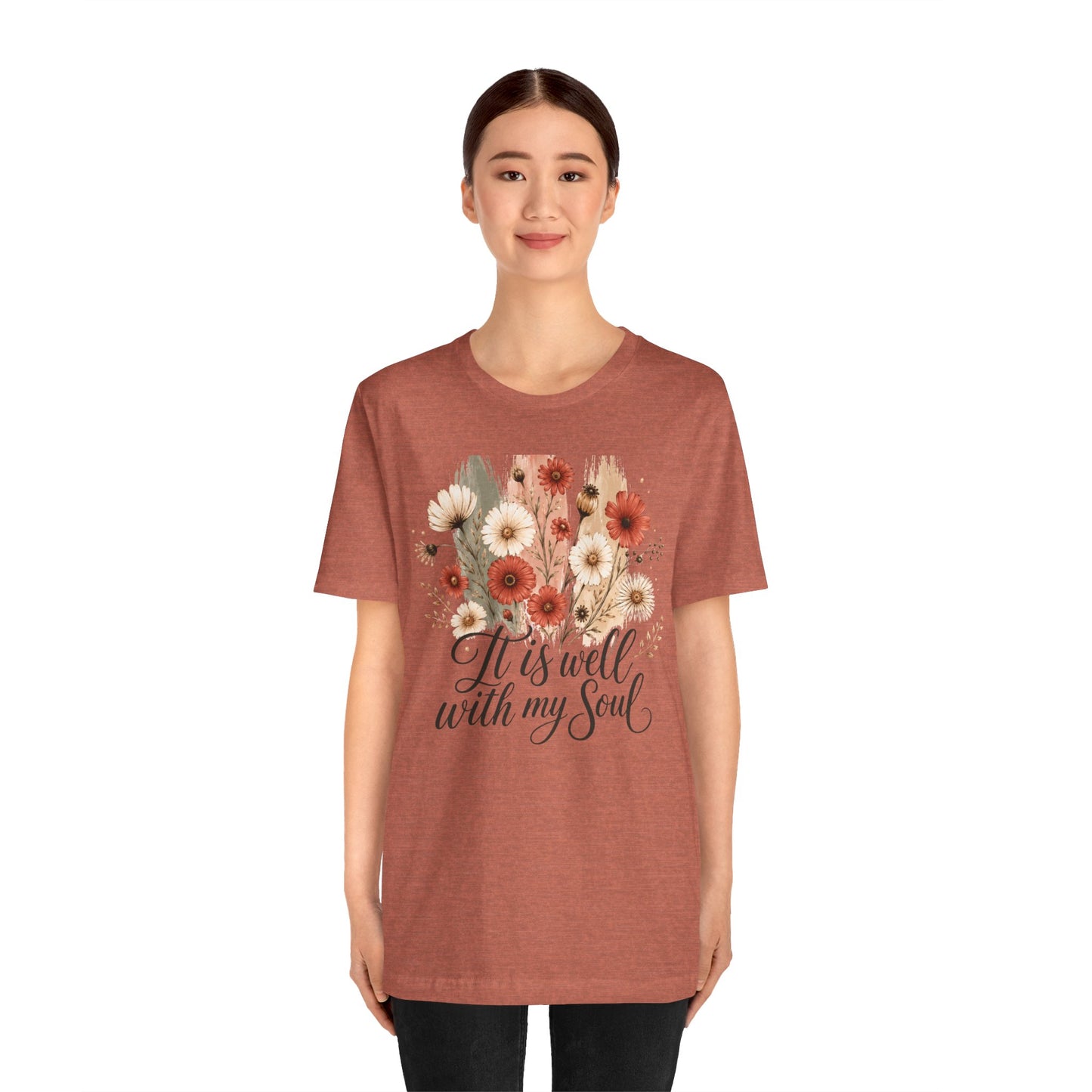 It Is Well With My Soul Floral Tee
