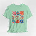 USA Floral Graphic Tee