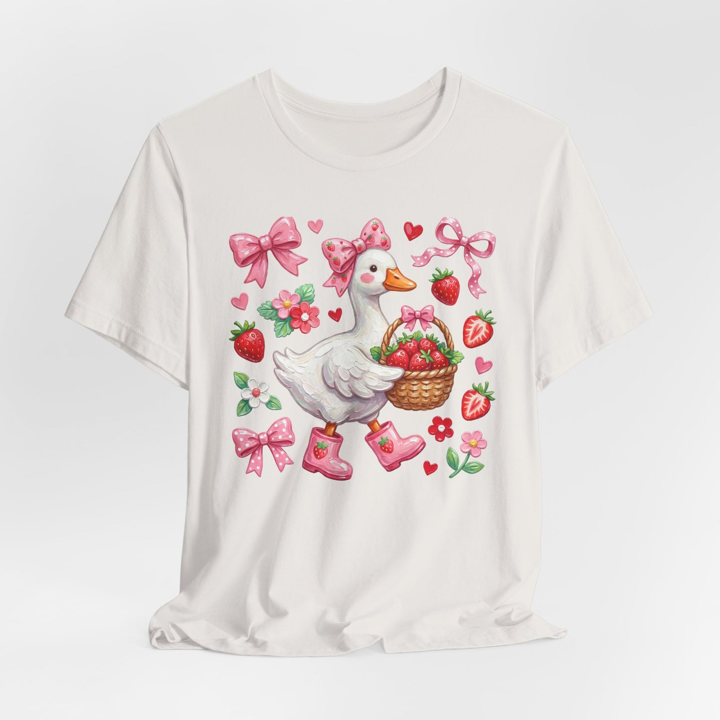 Strawberry Patch Goose Graphic Tee