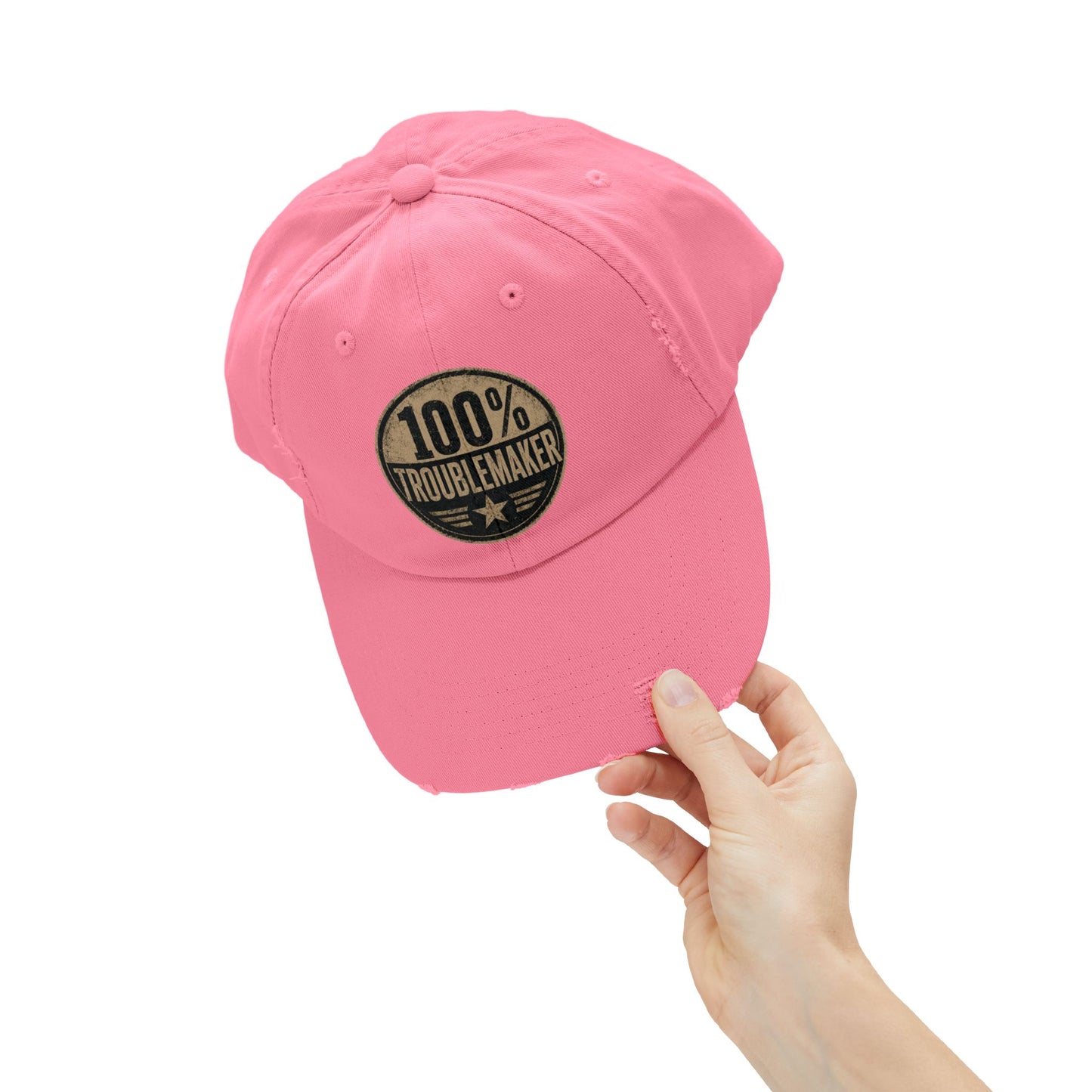 100% Troublemaker Distressed Cap