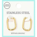 Golden Hour Rectangle Huggie Earrings