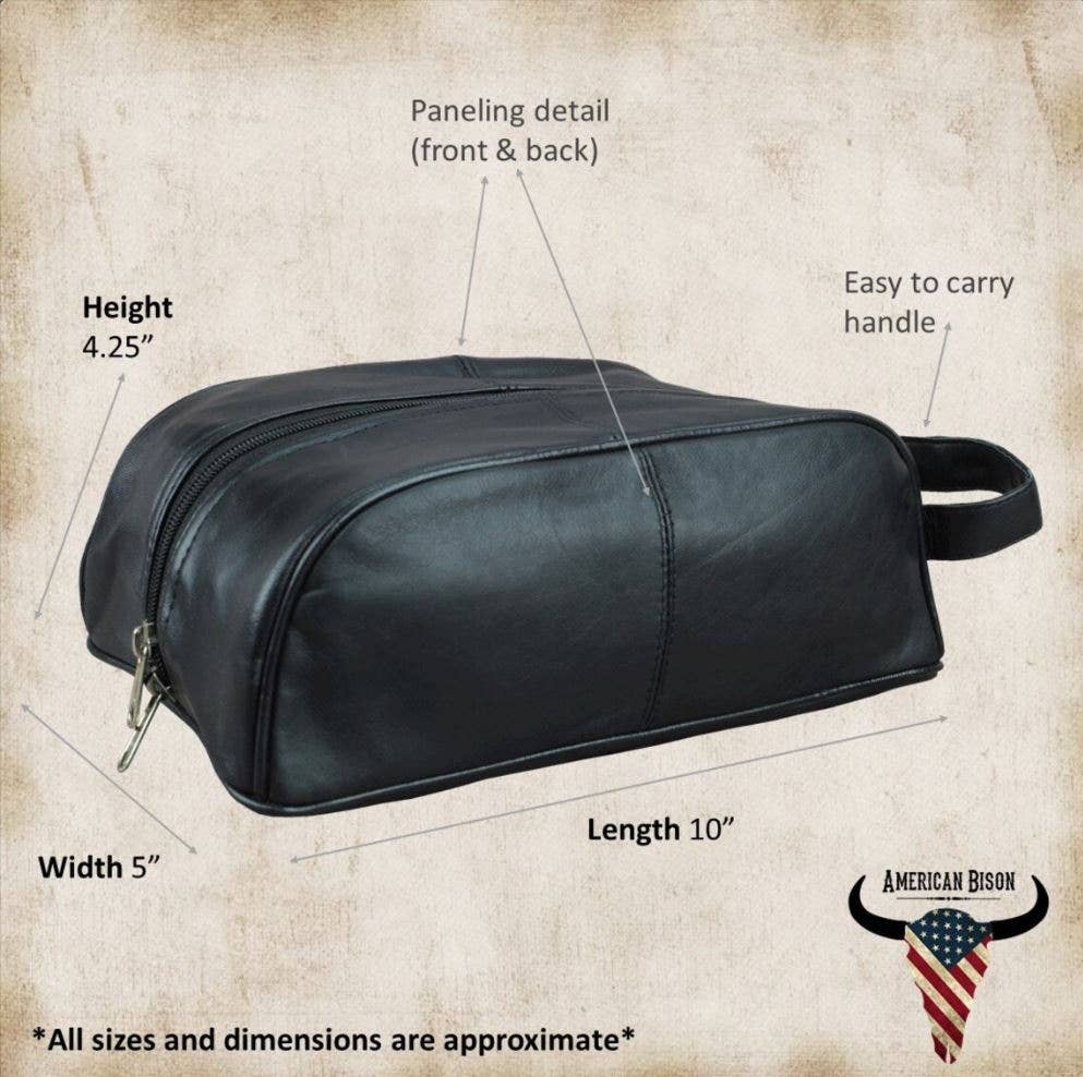 Ready to Roam Leather Shaving Bag