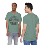 Best Grandpa Vintage Sunset Graphic Tee
