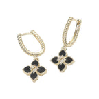 Midnight Bloom Huggie Earrings