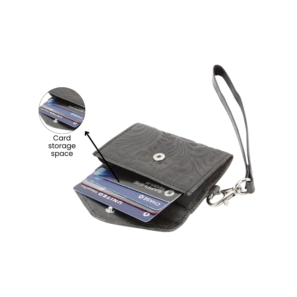 Wildflower Trails Mini Leather Wristlet