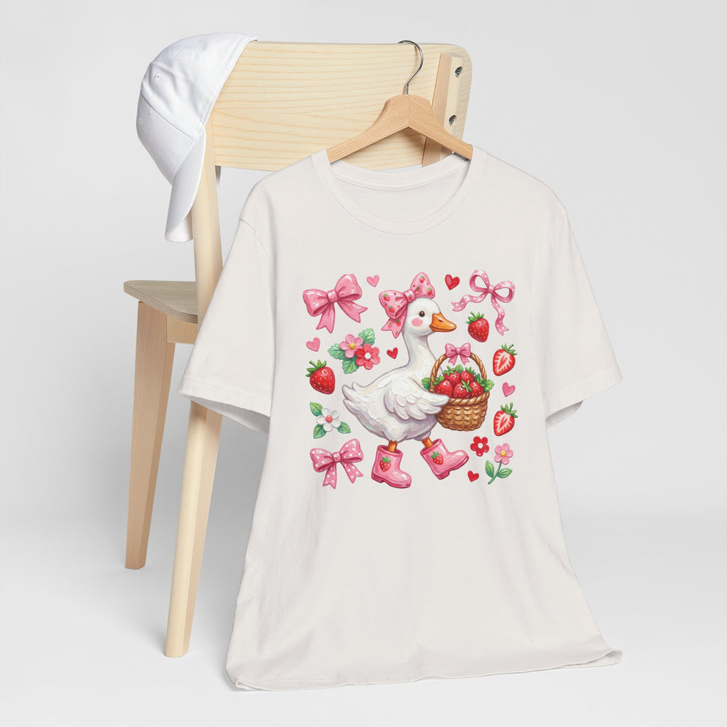 Strawberry Patch Goose Graphic Tee