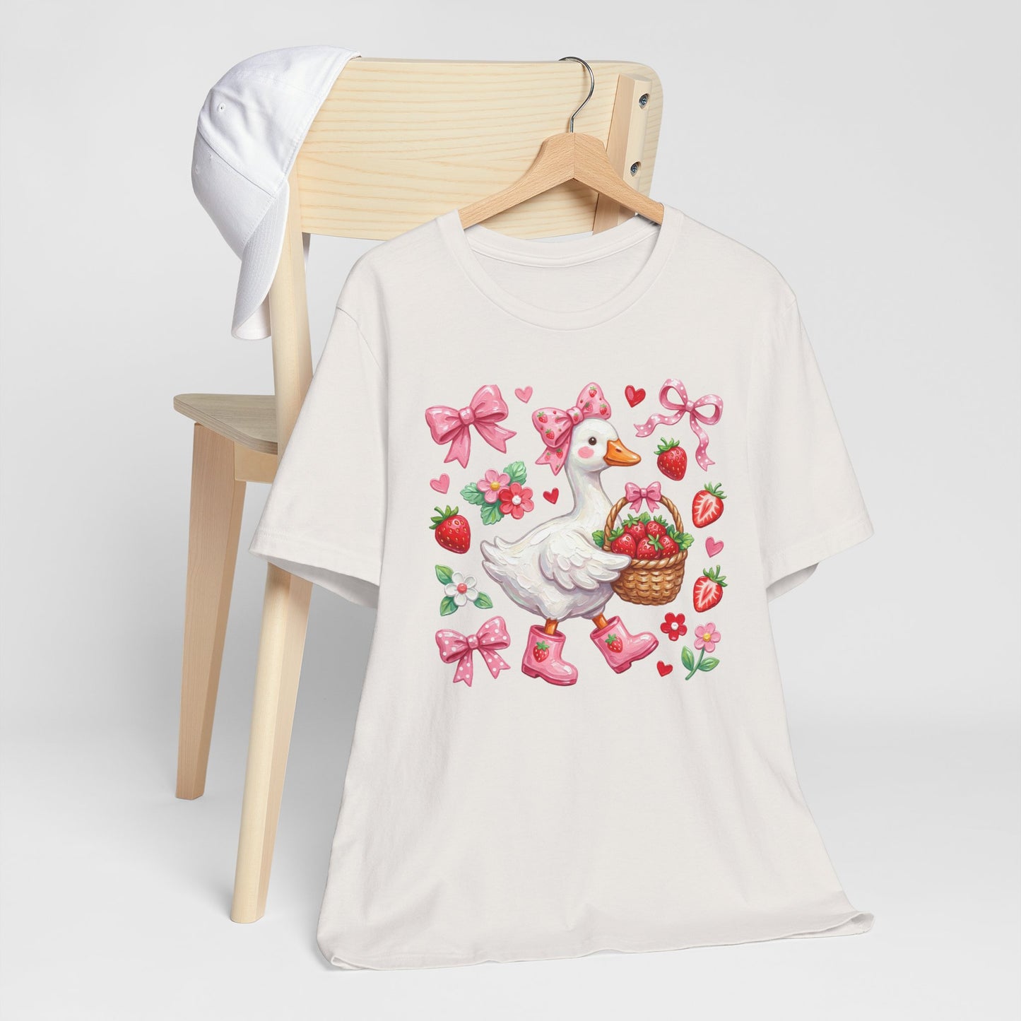Strawberry Patch Goose Graphic Tee
