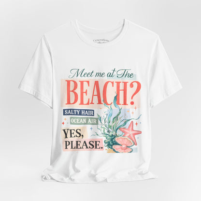 Meet Me At The Beach Coastal Graphic Tee