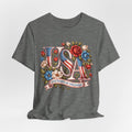 USA Floral Flag 250 Years Graphic Tee