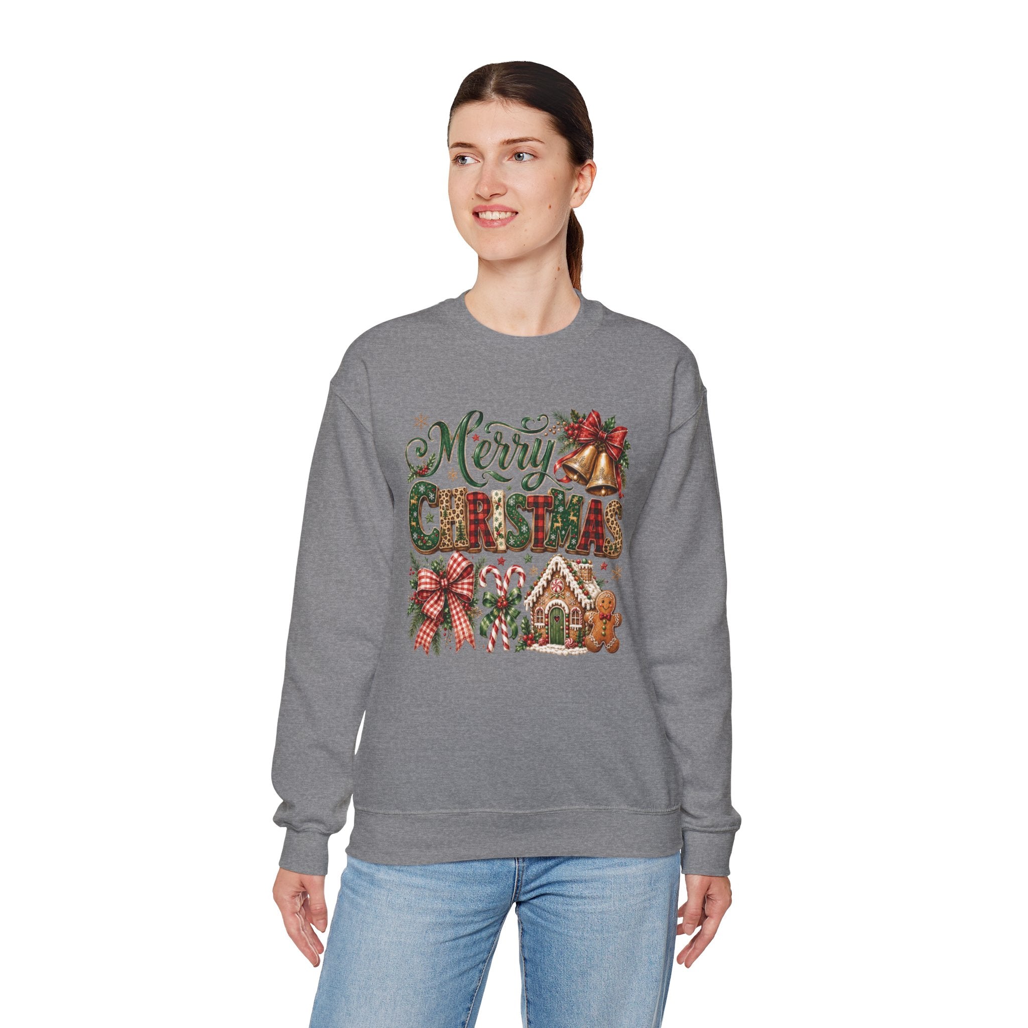Merry Christmas Gingerbread Cottage Sweatshirt
