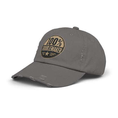 100% Troublemaker Distressed Cap