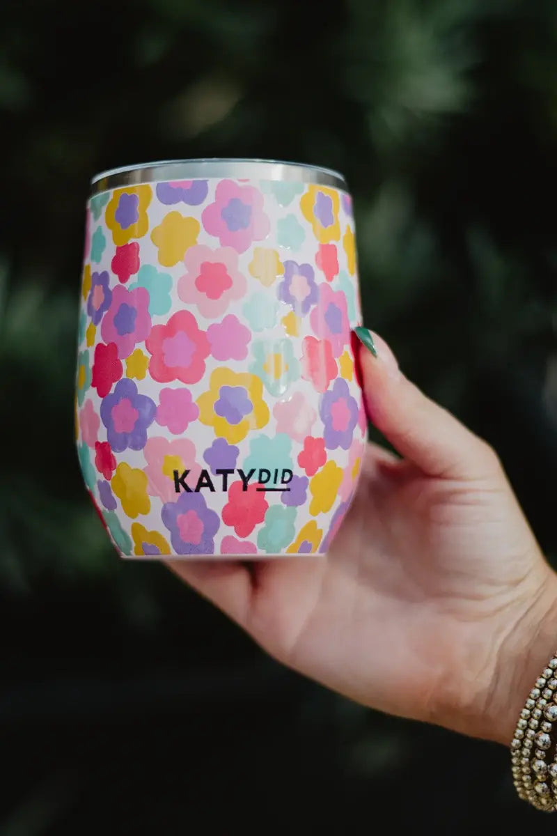 Flower Power Wine Tumbler