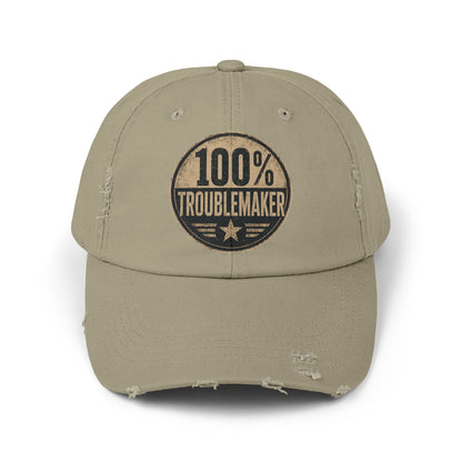 100% Troublemaker Distressed Cap