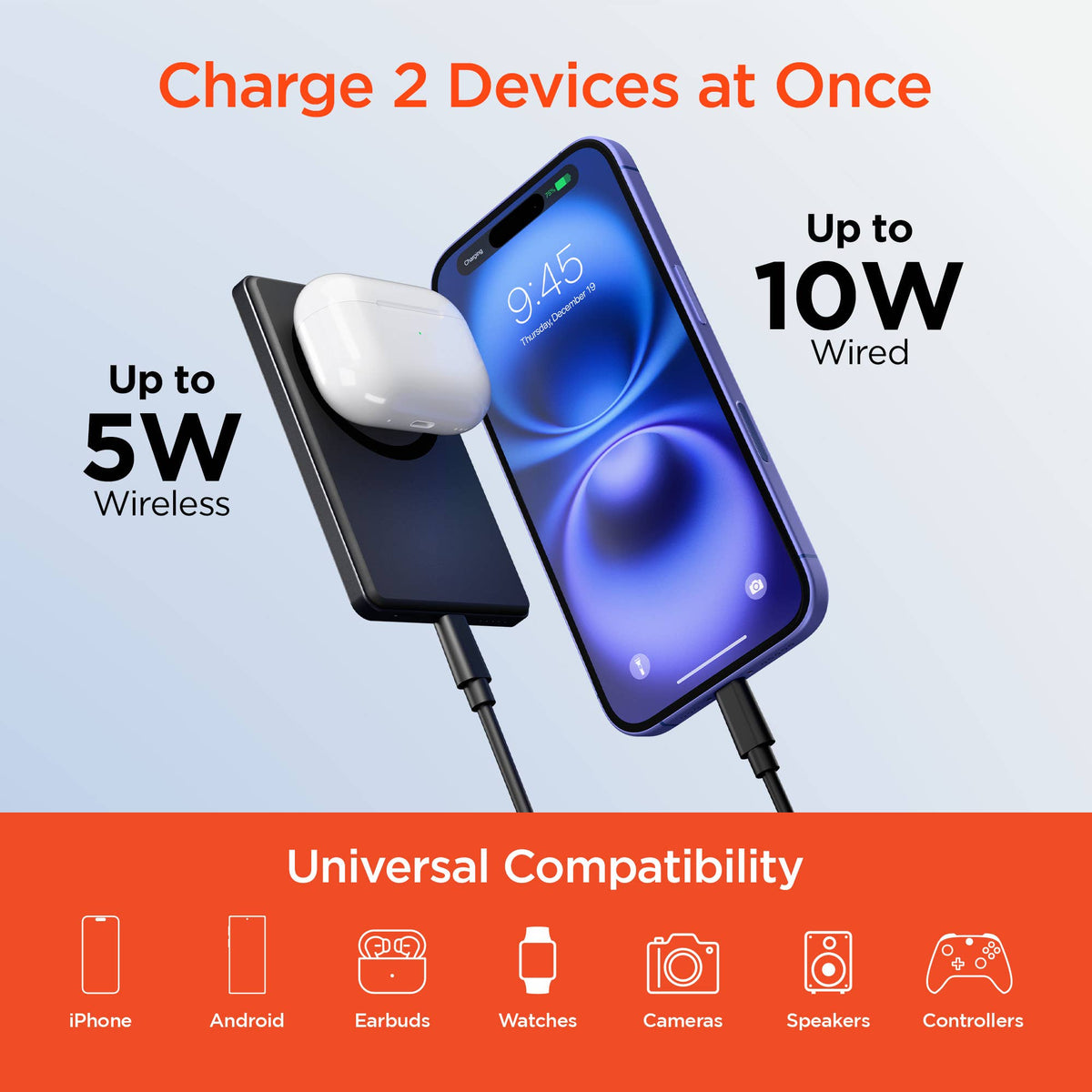 Snap & Go 5K Magnetic Power Bank