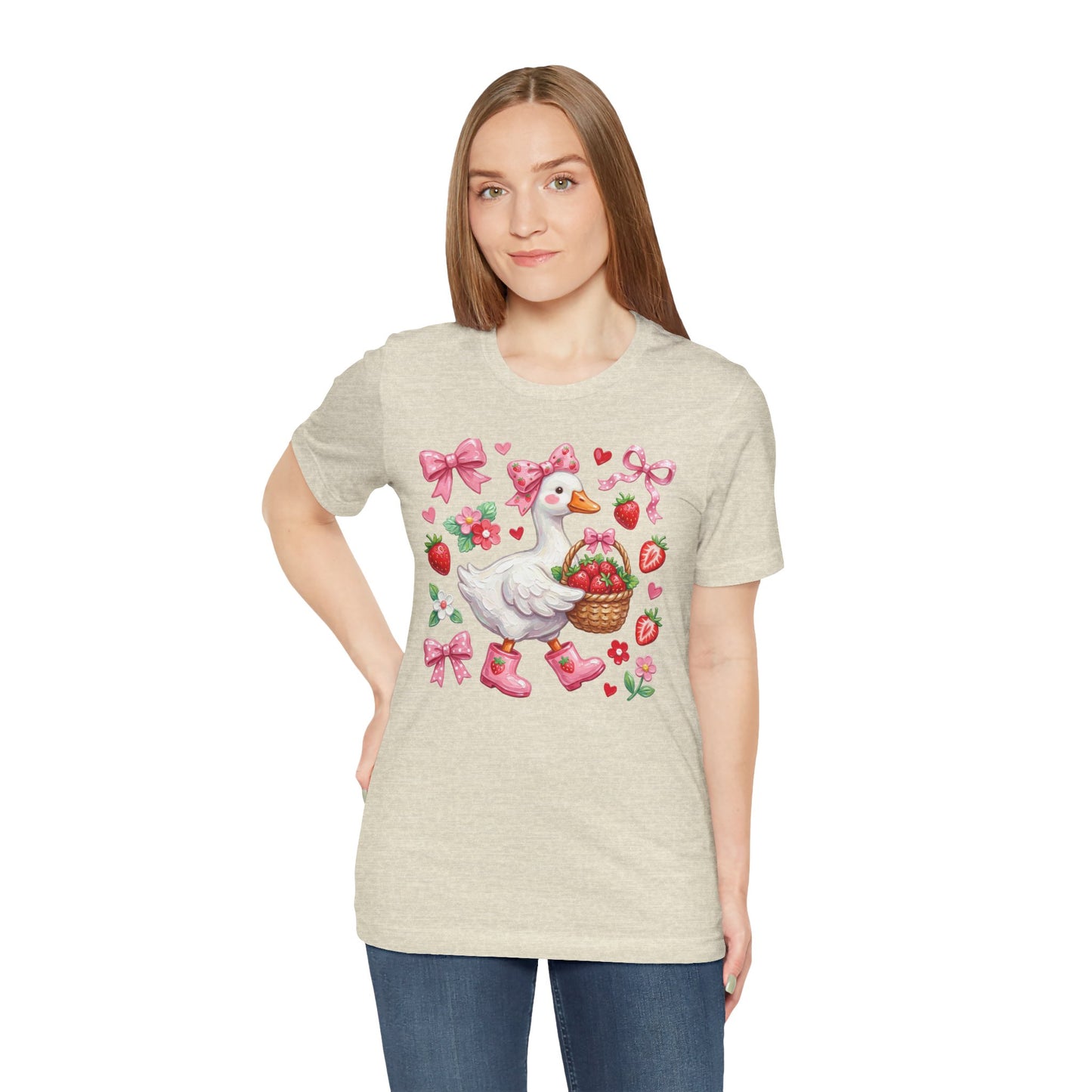 Strawberry Patch Goose Graphic Tee