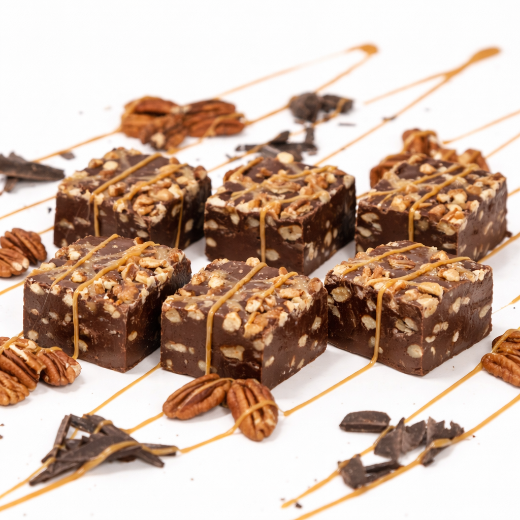 Chocolate Caramel Pecan Fudge
