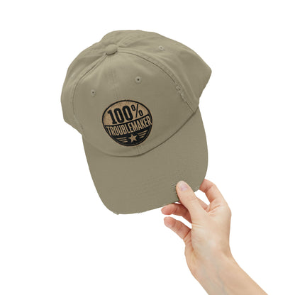 100% Troublemaker Distressed Cap