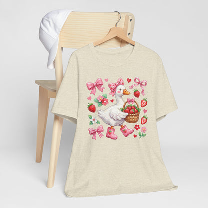 Strawberry Patch Goose Graphic Tee
