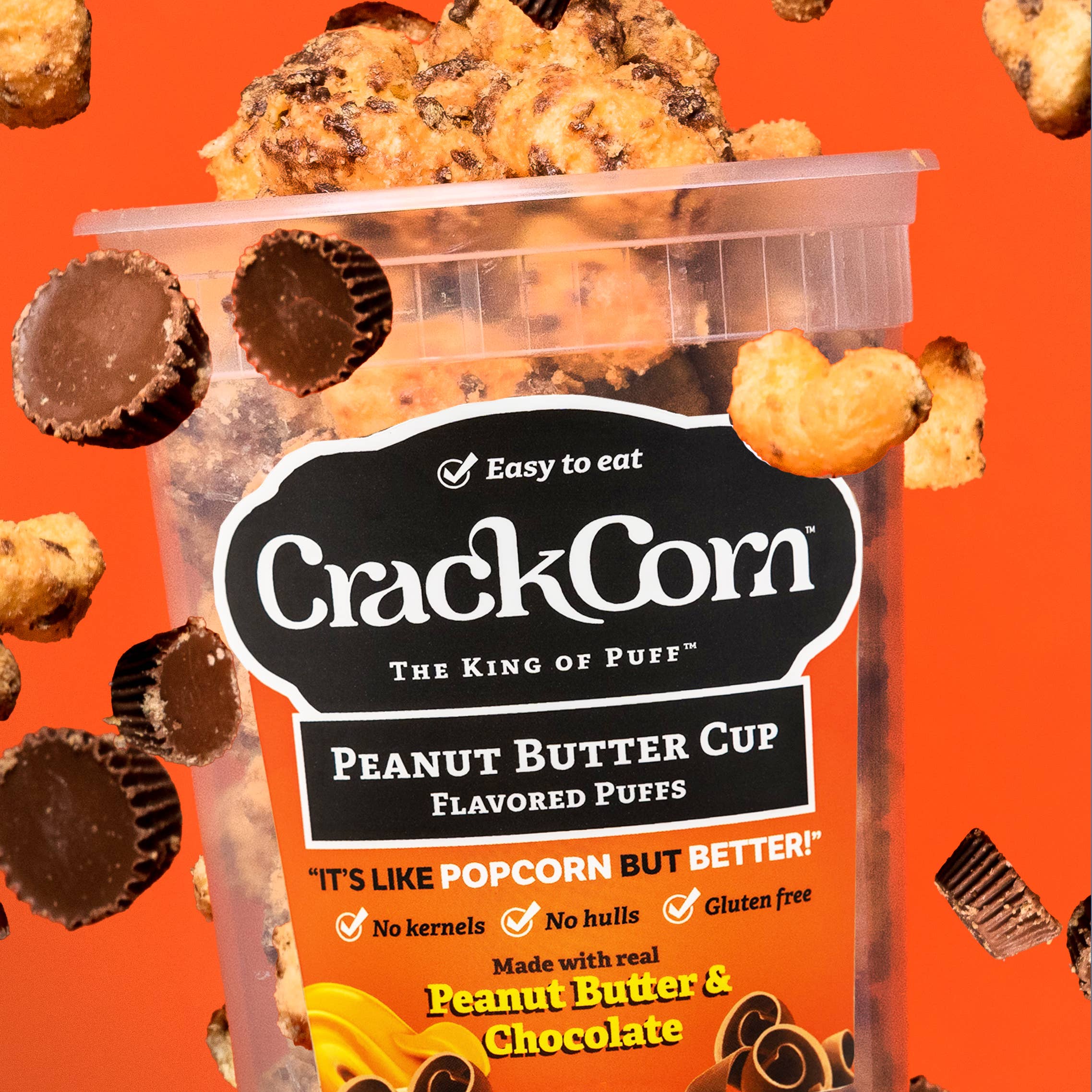 Crack Corn Peanut Butter Cup Puffy Pop