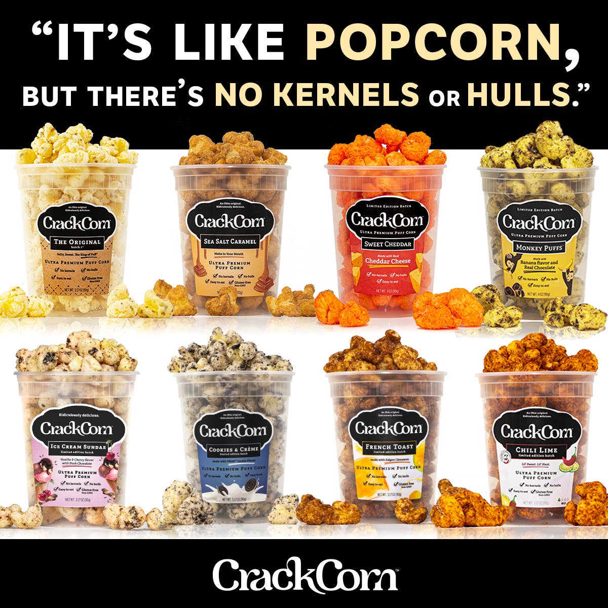 Crack Corn Sea Salt Caramel Puffy Pop
