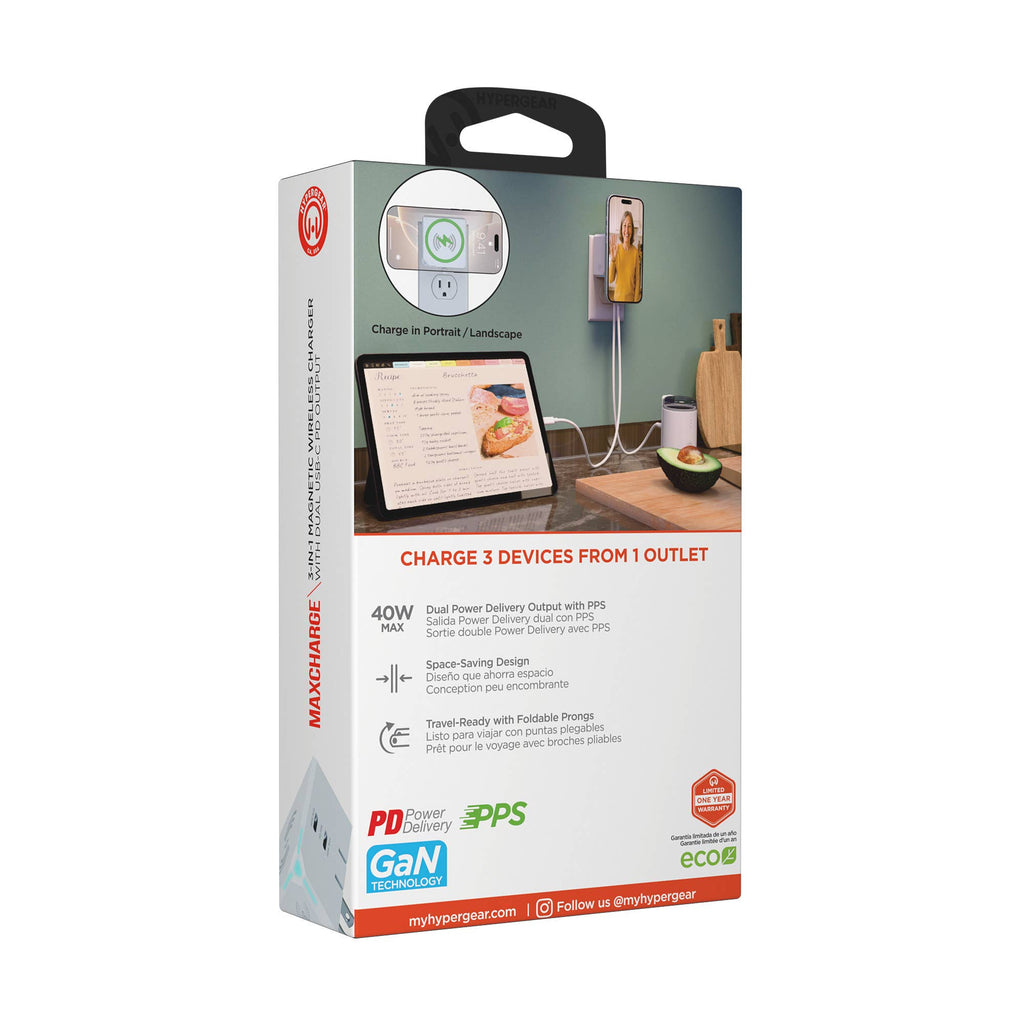 Power Up 3-in-1 Magnetic Wall Charger