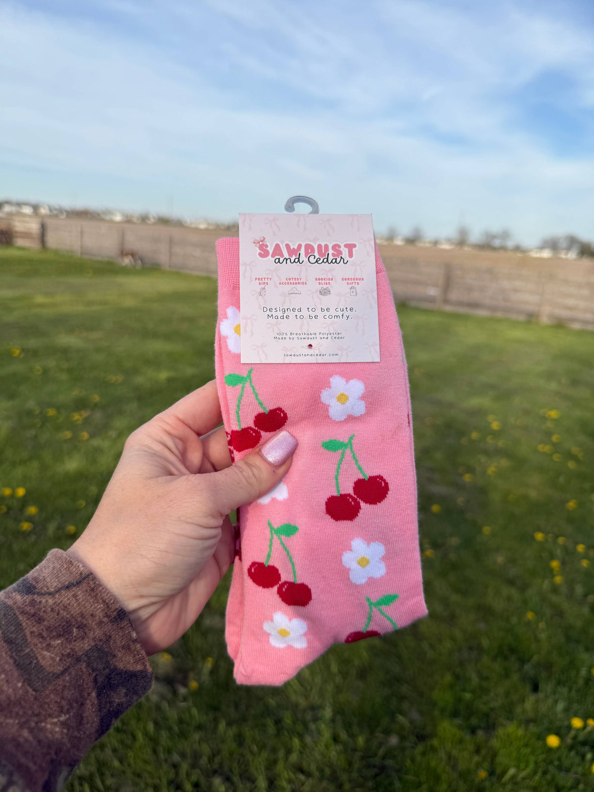 Cherry Sweet Crew Socks
