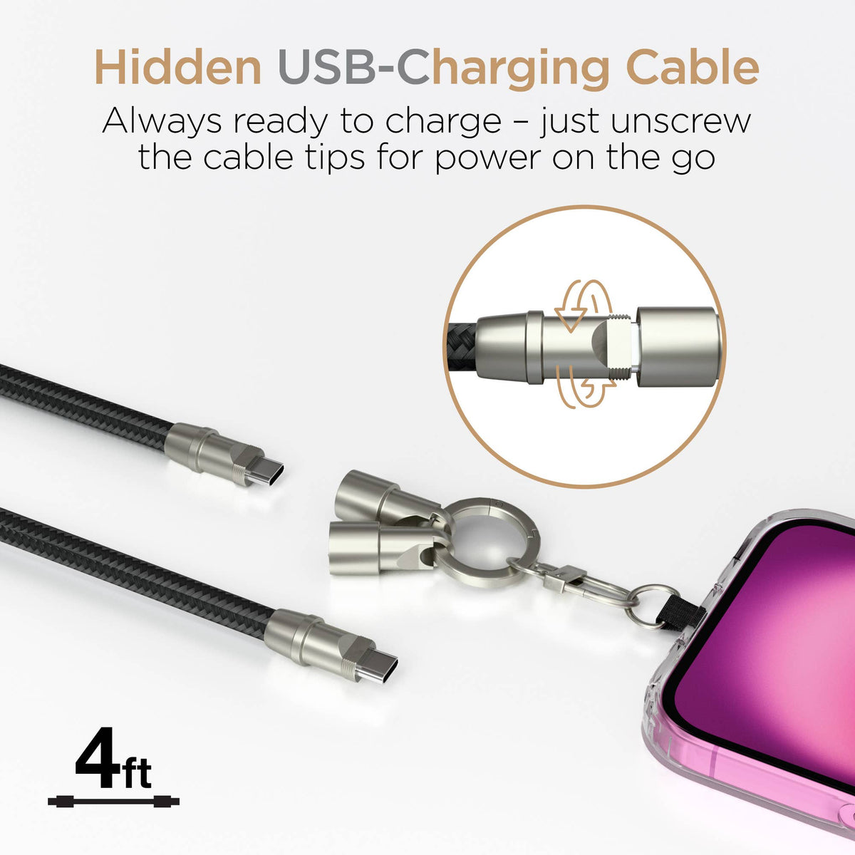 Charge & Go Crossbody Phone Strap
