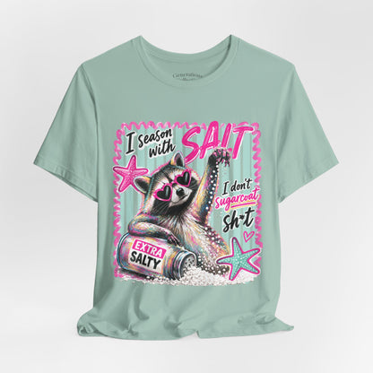 Seasoned With Salt Raccoon Graphic Tee