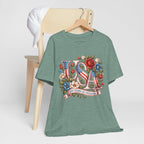 USA Floral Flag 250 Years Graphic Tee