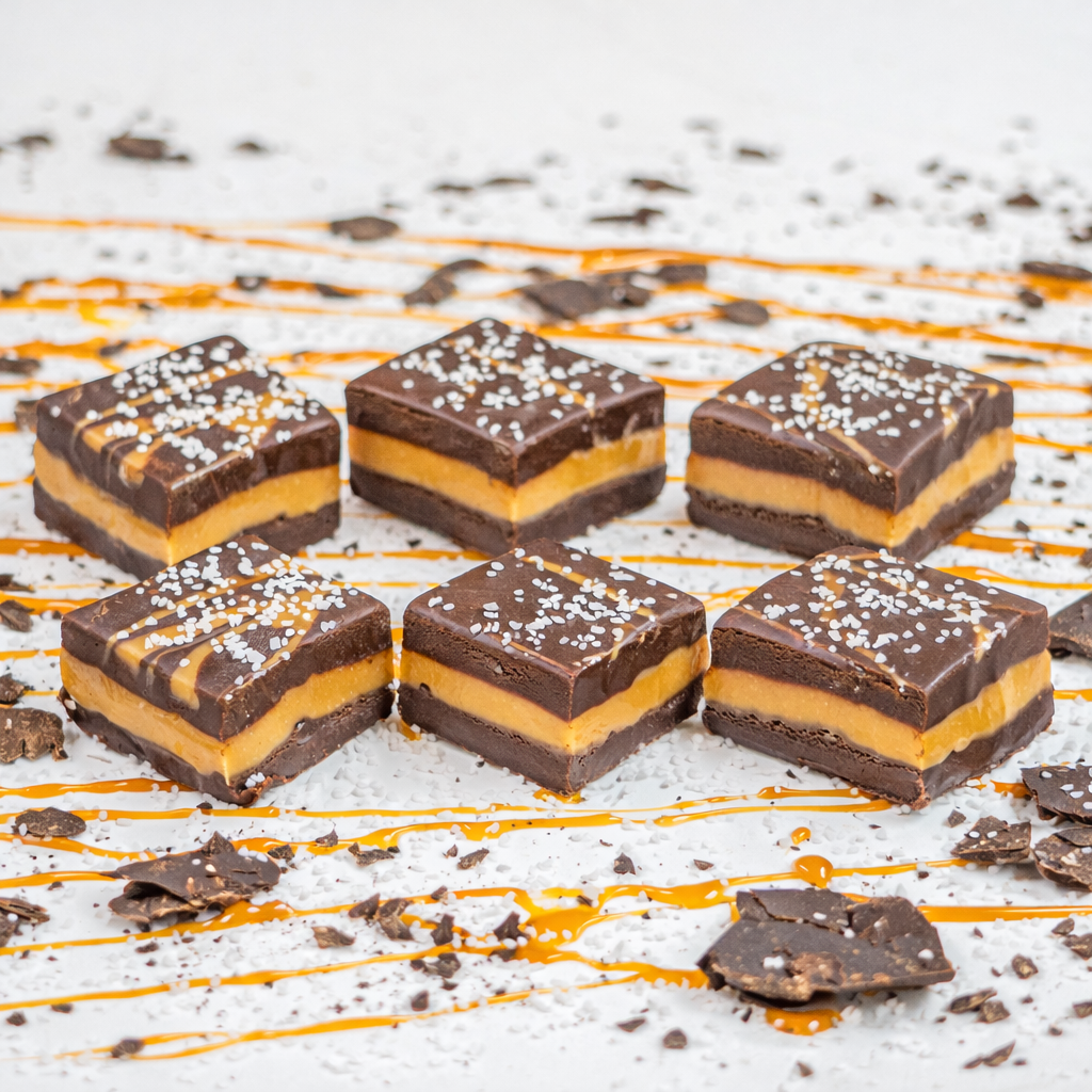 Dark Chocolate Caramel Sea Salt Fudge