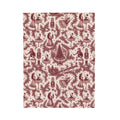 Nutcracker Cranberry Toile Plush Throw
