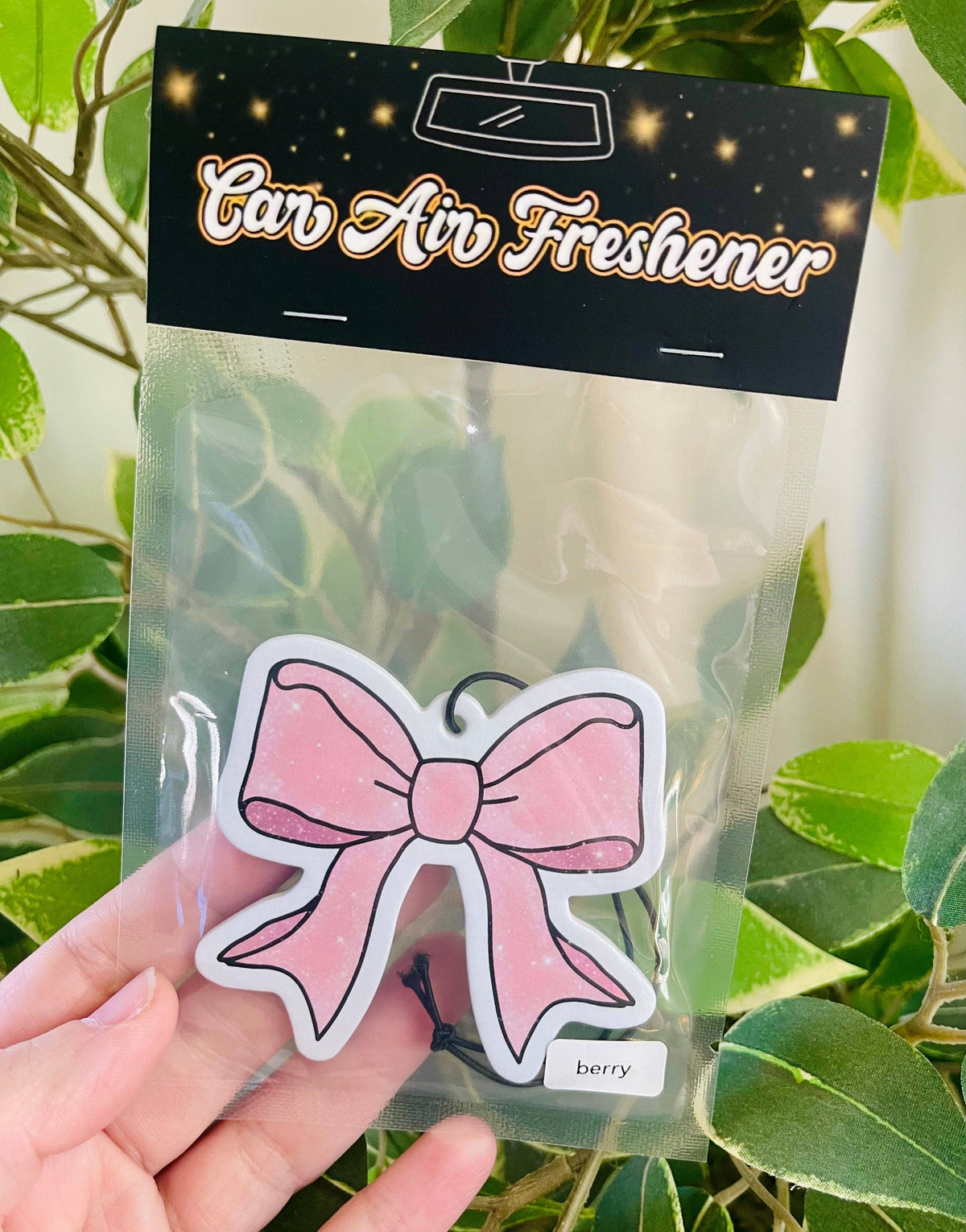 Pink Bow Car Air Freshener