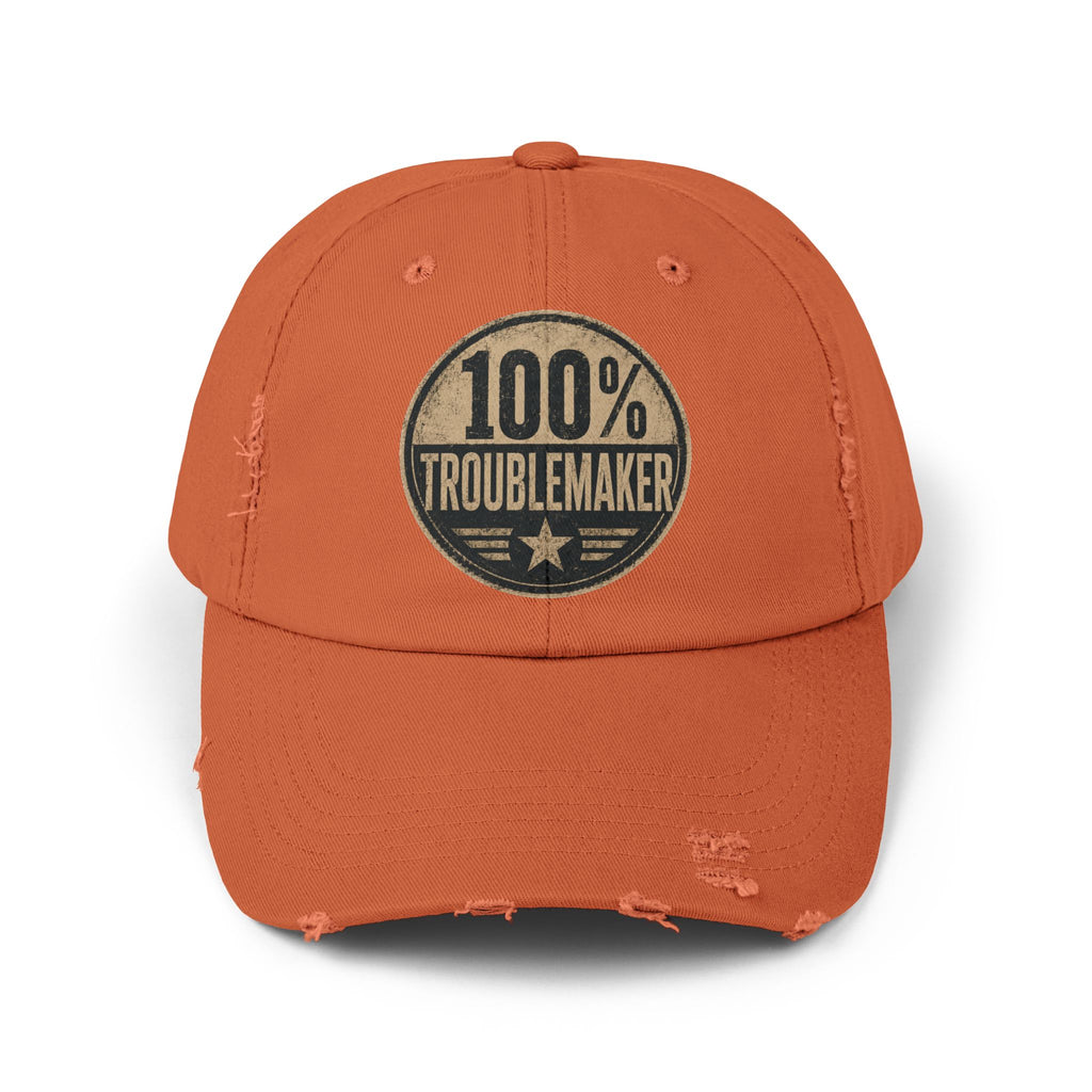 100% Troublemaker Distressed Cap